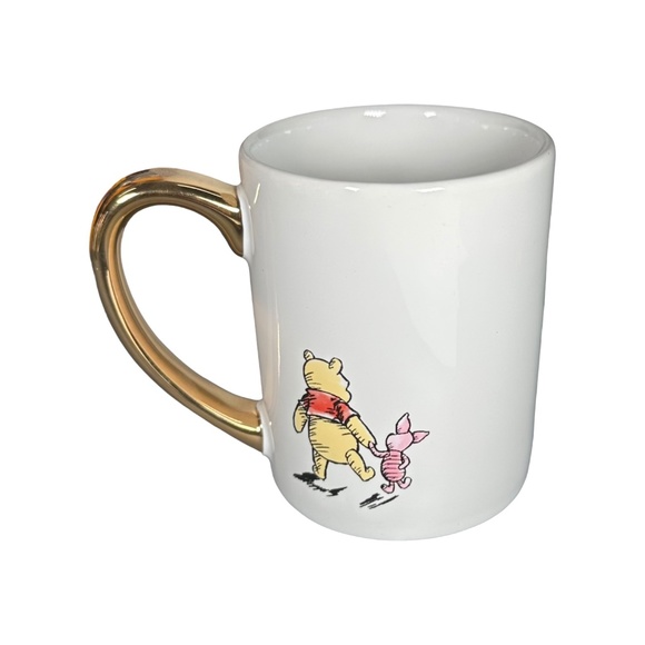 Disney Parks Winnie The Pooh & Piglet Coffee Mug with Gold Handle - Picture 1 of 2